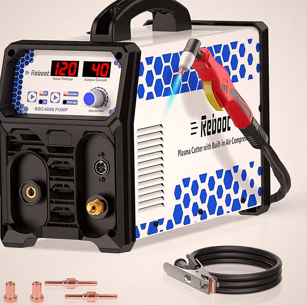 Plasma Cutter with Built in Air Compressor 40A 120V IGBT Inverter Digital Cutti