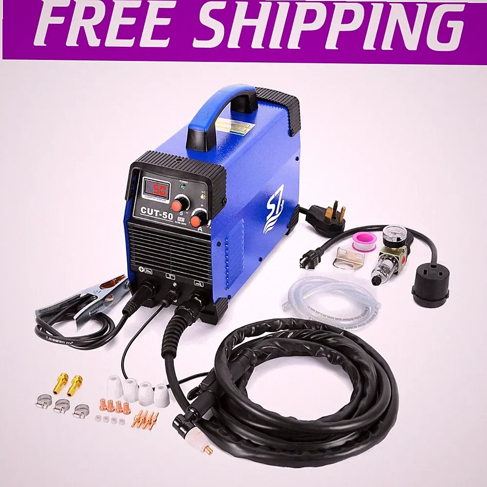 Upgraded 55A Plasma Cutter with Air Compressor Compatibility=`